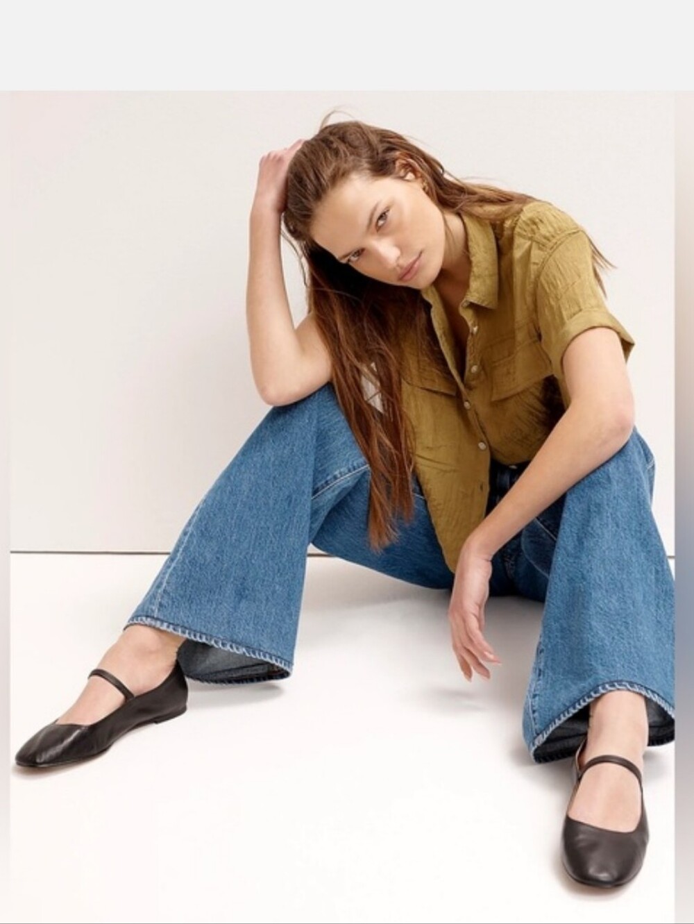Madewell Greta Black Leather Ballet Mary Jane Flats - Picture 13 of 13